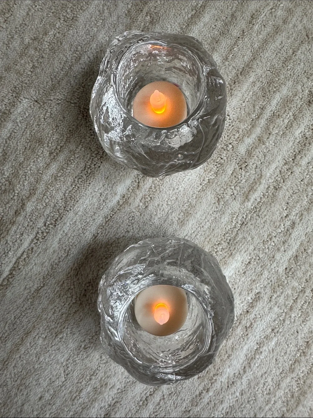 Kosta Boda Snowball Votive Holder Tea Light Candle Holder Ann Wolff Medium